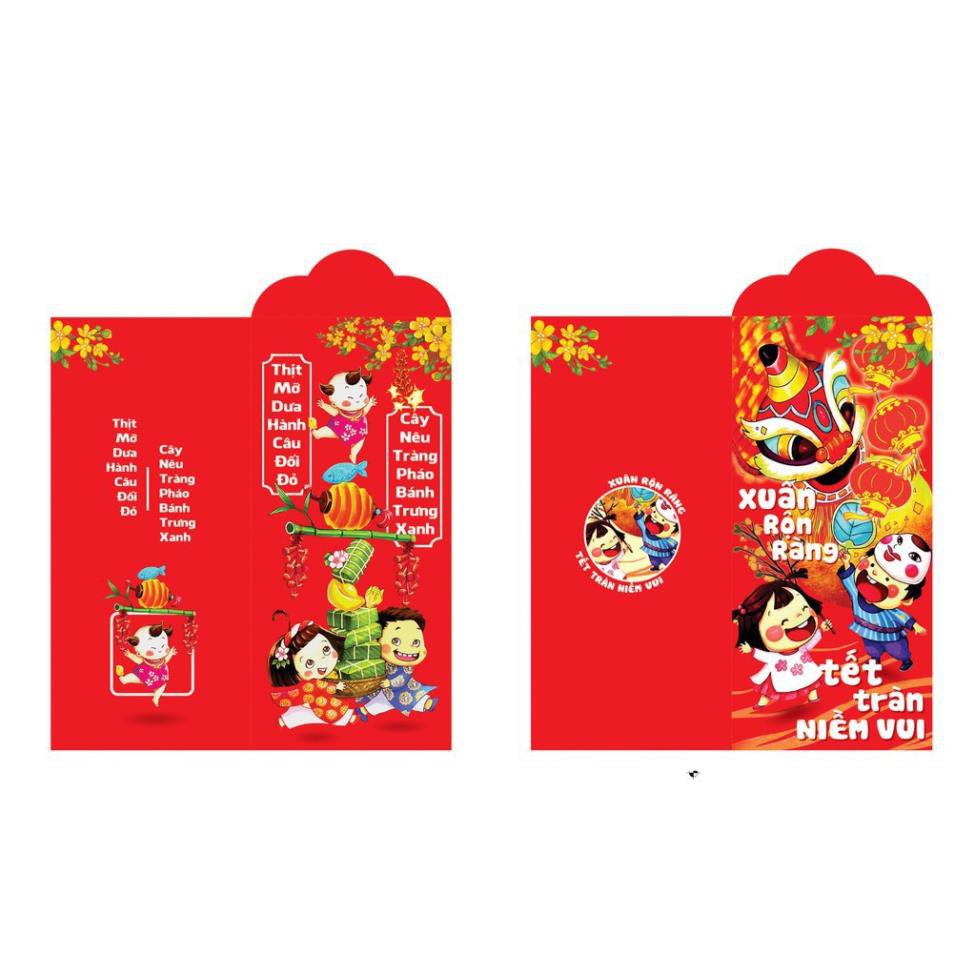 Bộ 15 Lì Xì Tết Đoàn Viên 5 Mẫu ( Chia Đều Các Mẫu )