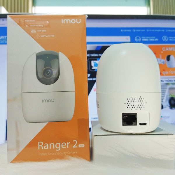 Camera Wifi IP IMOU Ranger2 A42P-B 4M Xoay 360° Độ Nét Cao 2K Full HD - Theo Dõi Thông Minh - Đàm Thoại 2 Chiều