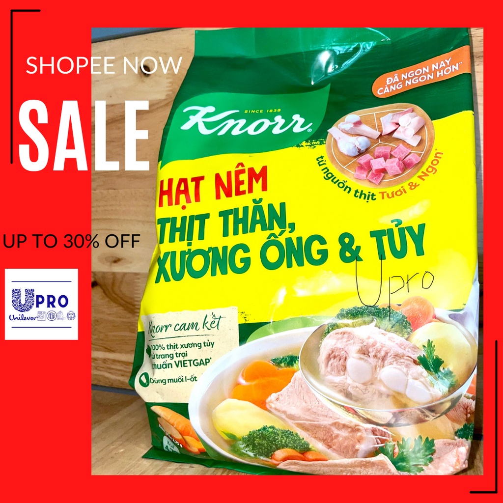 Hạt nêm KNORR từ thịt thăn, xương ống và tuỷ GÓI LỚN BIG SIZE mẫu mới nhất 1.8KG 1,8 kg