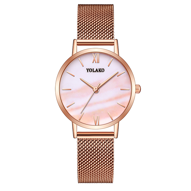 ZOLFA Luxury Rose Gold Mesh Belt Womens Watches Elegant White Dress Quartz Ladies Wrist Watch Analog Clocks Women Gift Watches Đồng hồ nữ
