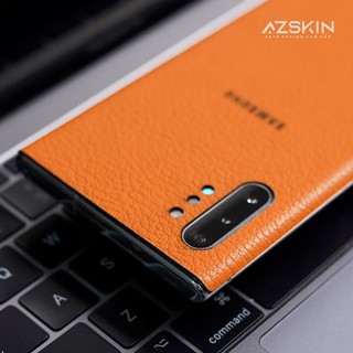 Miếng Dán Da Bò Galaxy Note 8/9/10/10Plus/Note20/Note20 Ultra | Da Bò Thật Vân Aran Cam