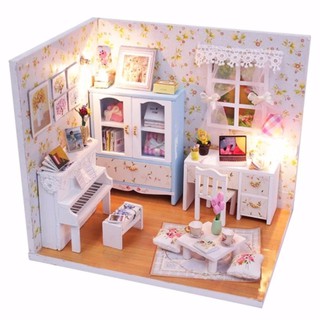 Bộ mô hình lắp ghép DIY - Căn phòng bé gái M011