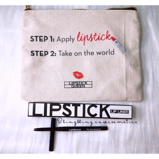 Set son lip liner và túi đựng Lipstick Queen