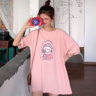 Áo thun tay lỡ Unisex cô bé☺
