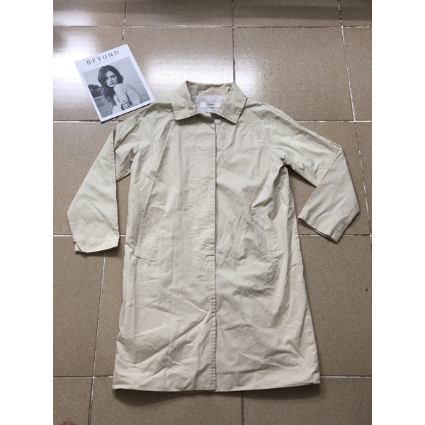 size M nam XL nu - áo khoác kako măngto kaki thô nam nữ màu be sáng mới đét form xuông 2hand | BigBuy360 - bigbuy360.vn