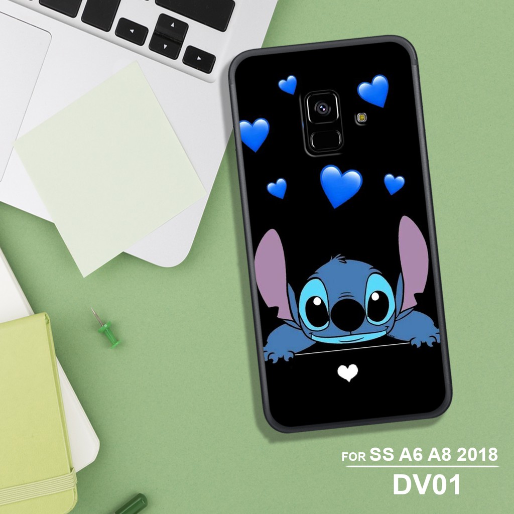 Ốp lưng Samsung A6 - A6 PLUS - A8 -A8PLUS chất liệu UV in hình Disney lilo stitch cute