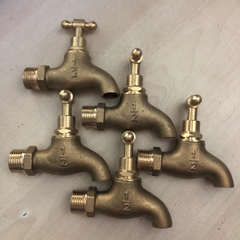 Vòi đồng vòi hồ thau tay vặn thân lớn phi 21,27(1/2”,3/4”)