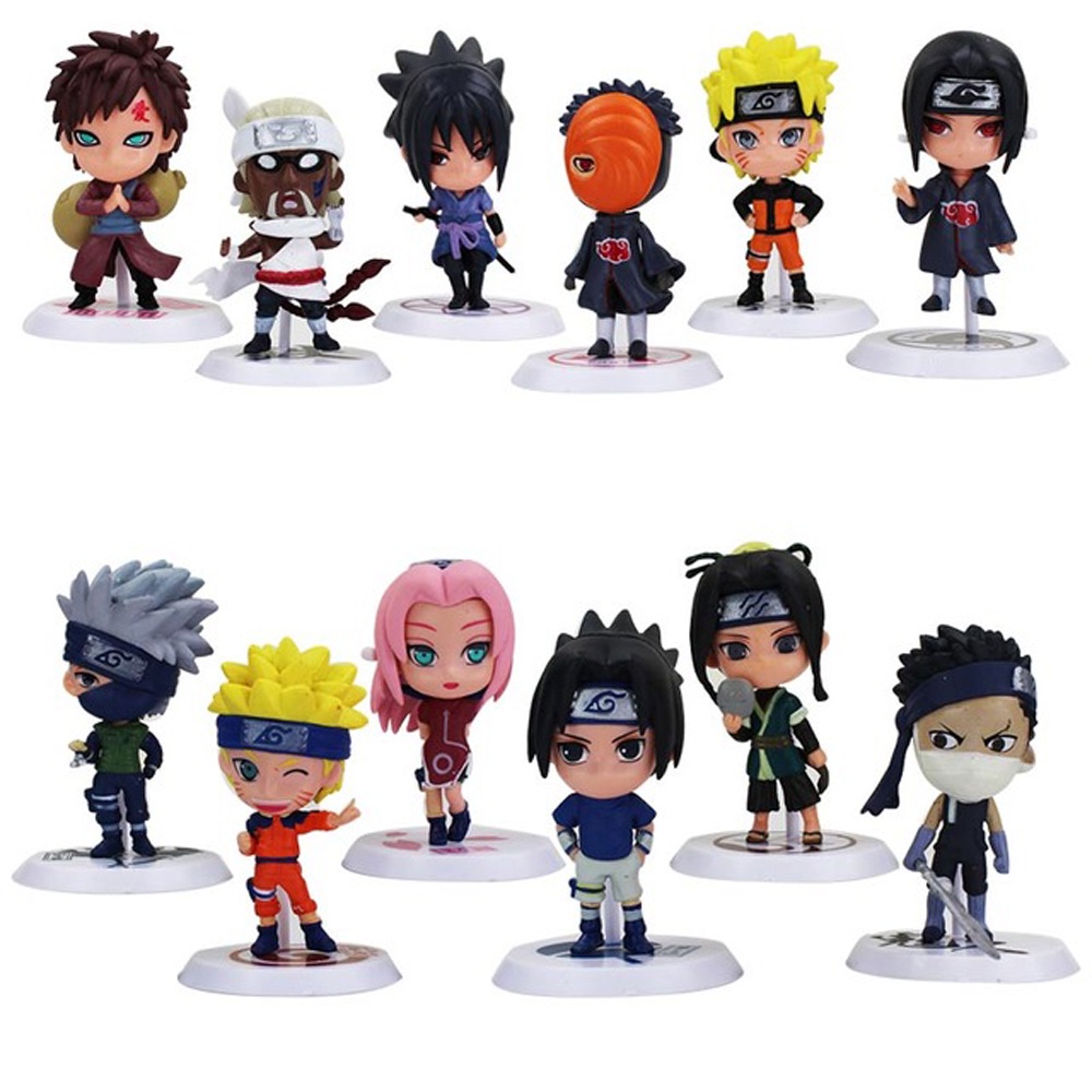Aaron 1 Set 6 Mô Hình Nhân Vật Phim Hoạt Hình Naruto 7cm Bằng Pvc