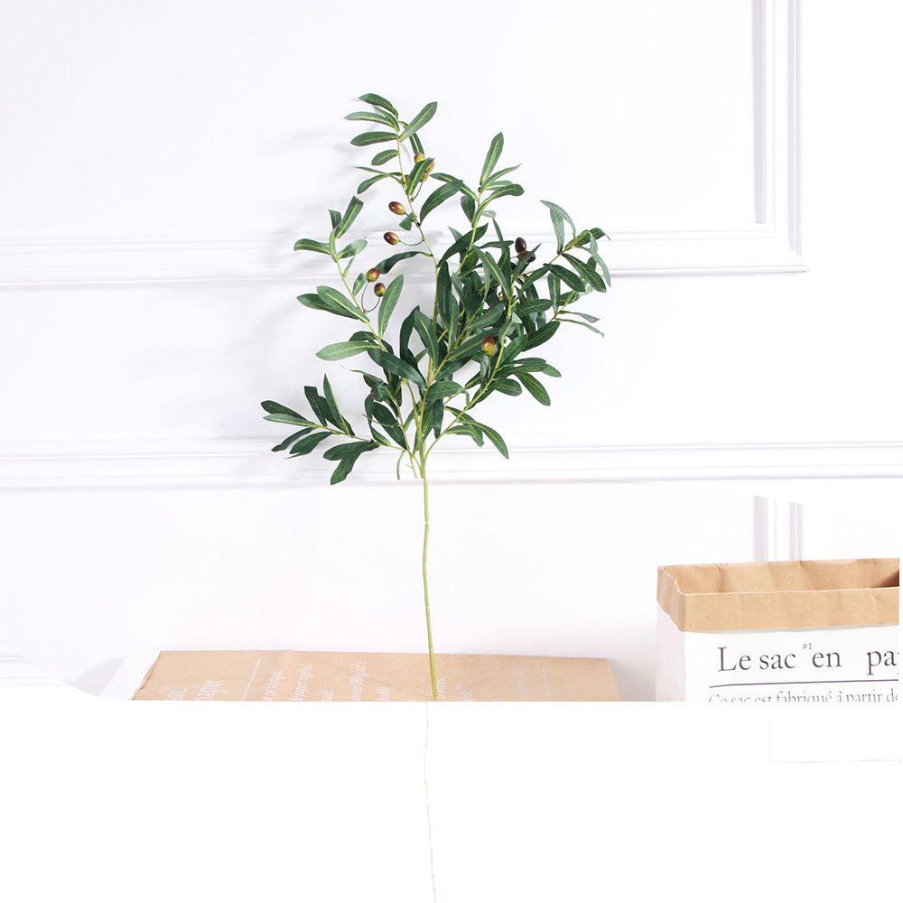 Nhánh Cây Ô Liu Nhân Tạo 70cm Dùng Trang Trí DIY