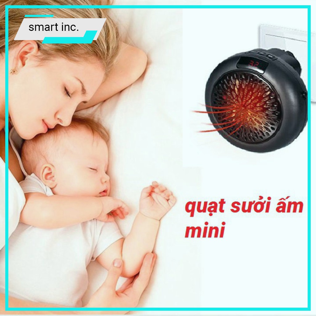 Quạt Sưởi Ấm Điều Hòa Nhiệt Độ Mùa Đông Cầm Tay Để Bàn Mini Treo Tường Cắm Điện Máy Sưởi Ấm Nóng Văn Phòng Ngủ 900w