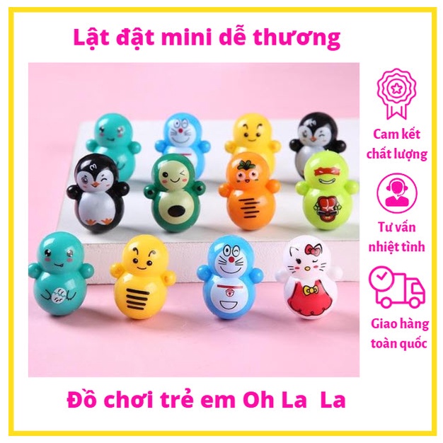 Đồ chơi lật đật mini Squid Game, Doraemon, Pikachu, Minion và nhiều mẫu hot trend dễ thương cho bé Combo 10, 20, 50