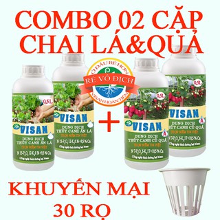 COMBO 1 CẶP LÁ + 1 CẶP QUẢ - MỖI CẶP PHA 250 LÍT 1000 PPM
