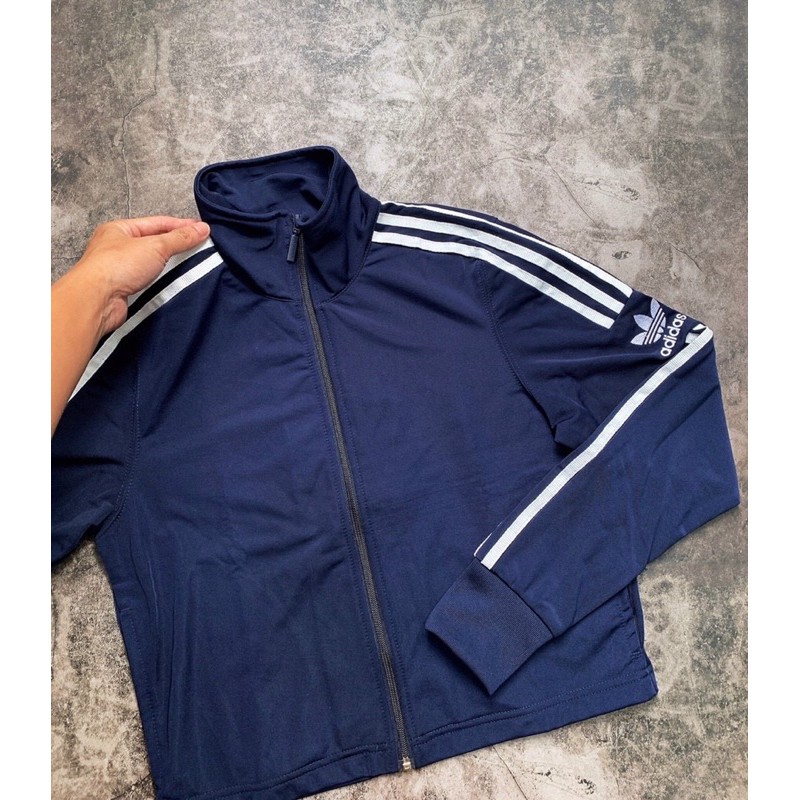 Bộ thể thao crop track jacket navy full tag CoD chuẩn au