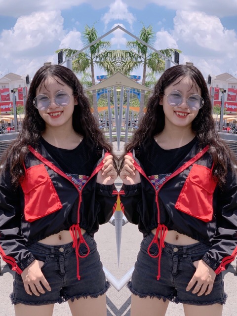 Áo khoác dù nữ lửng croptop xinh lung linh-ảnh thật | BigBuy360 - bigbuy360.vn