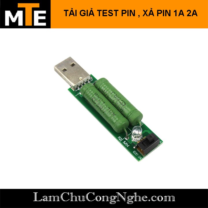 Tải giả kiểm tra dòng sạc USB 1A, 2A