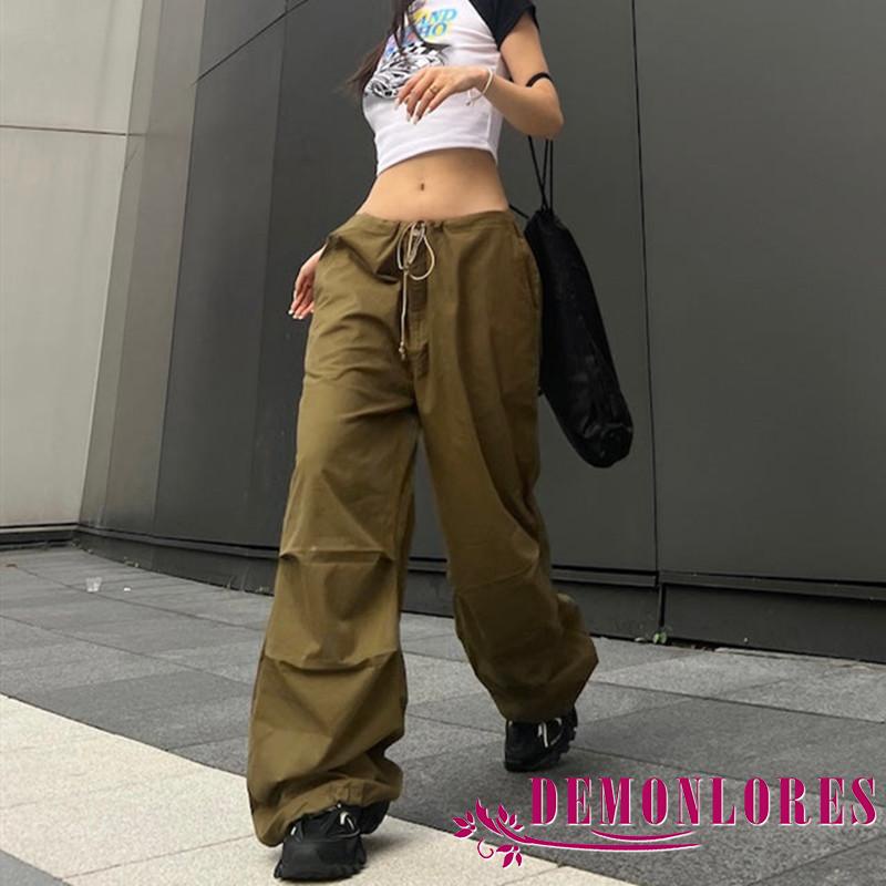 Quần Dài Dáng Rộng Lưng Thun Dây Rút Thời Trang Mùa Xuân Cho Nữ