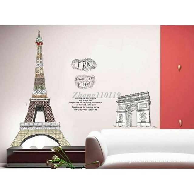 Decal dán tường Paris