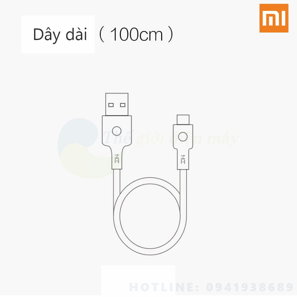 [SaleOff] Cáp Type C bọc sợi Kevlar Xiaomi ZMI AL401 100cm Đen .