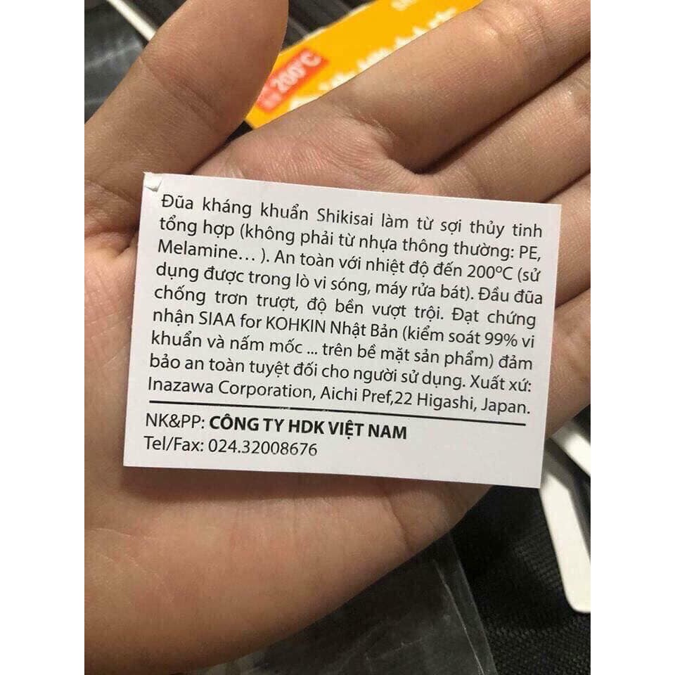 10 đôi đũa Nhật Bản Shikisai hoa 5 cánh nhã vàng - đũa nhựa kháng khuẩn chịu nhiệt 200 độ C chống trượt