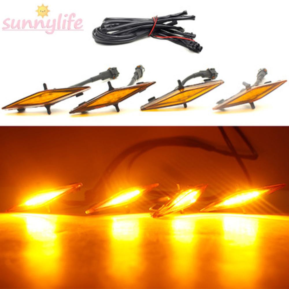 Set 4 Đèn Led Ánh Sáng Hổ Phách Cho Toyota 4runner Trd Pro Lưới Tản Nhiệt 2014-2019