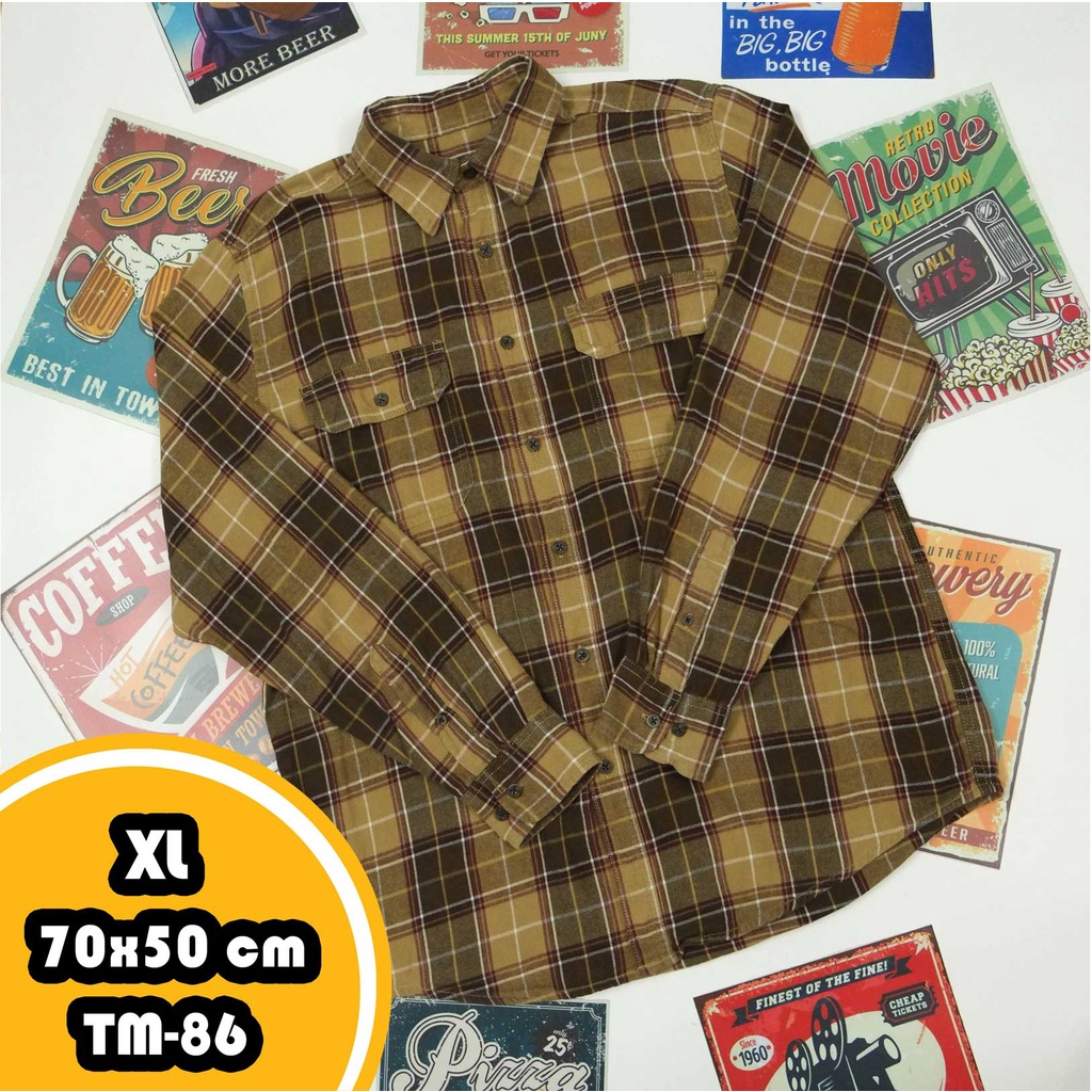 Áo sơ mi flannel 2hand vintage - Xuất xứ Mỹ