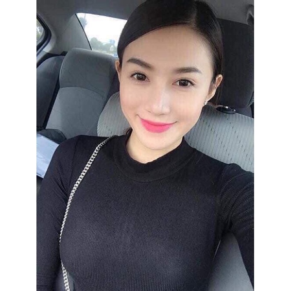 Áo len thun tăm cổ 3 phân Uniqlo chính hãng