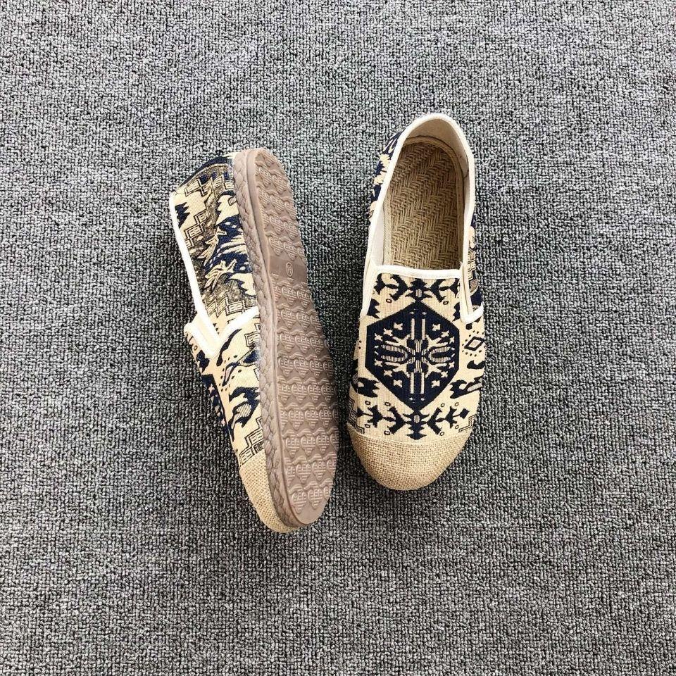 Giày Lười Vải Lanh Đế Gân Thời Trang Thái Lan Cho Nam