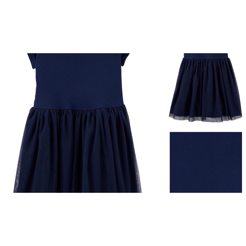 💕 Đầm thun tay ngắn phối chân váy voan xuất xịn Carter’s size 3M - 14T 💕