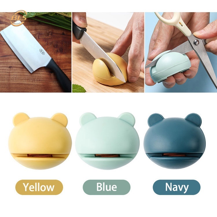 Dụng cụ mài dao mini chống trượt hình ếch hoạt hình màu sắc ngẫu nhiên