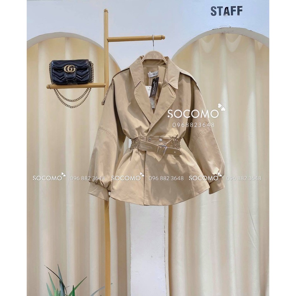 Áo mangto ngắn chun eo đai eo nữ Socomo - Hàng loại 1, chất đẹp- Giá tốt - 100% ảnh Socomo Tự Chụp-Có feedback