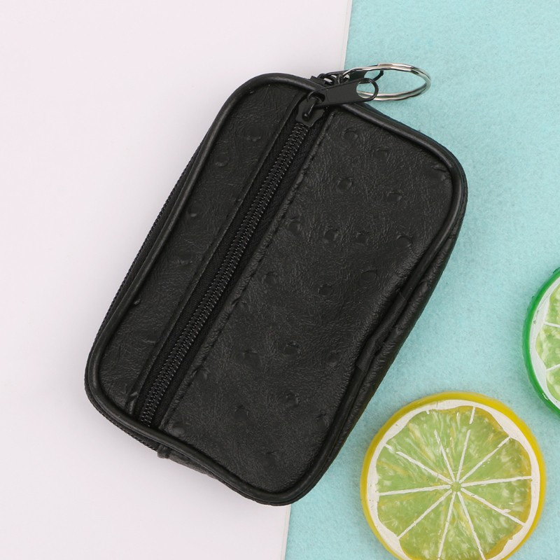 Ví Đựng Tiền Xu / Chìa Khóa / Thẻ Mềm Có Khóa Kéo Cho Nam Và Nữ