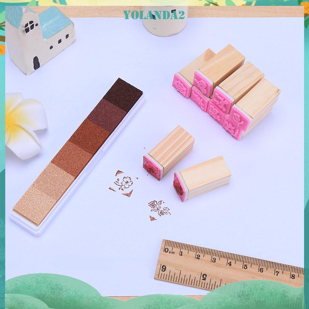 Bộ mực in dấu nhiều màu sắc trang trí sổ lưu niệm