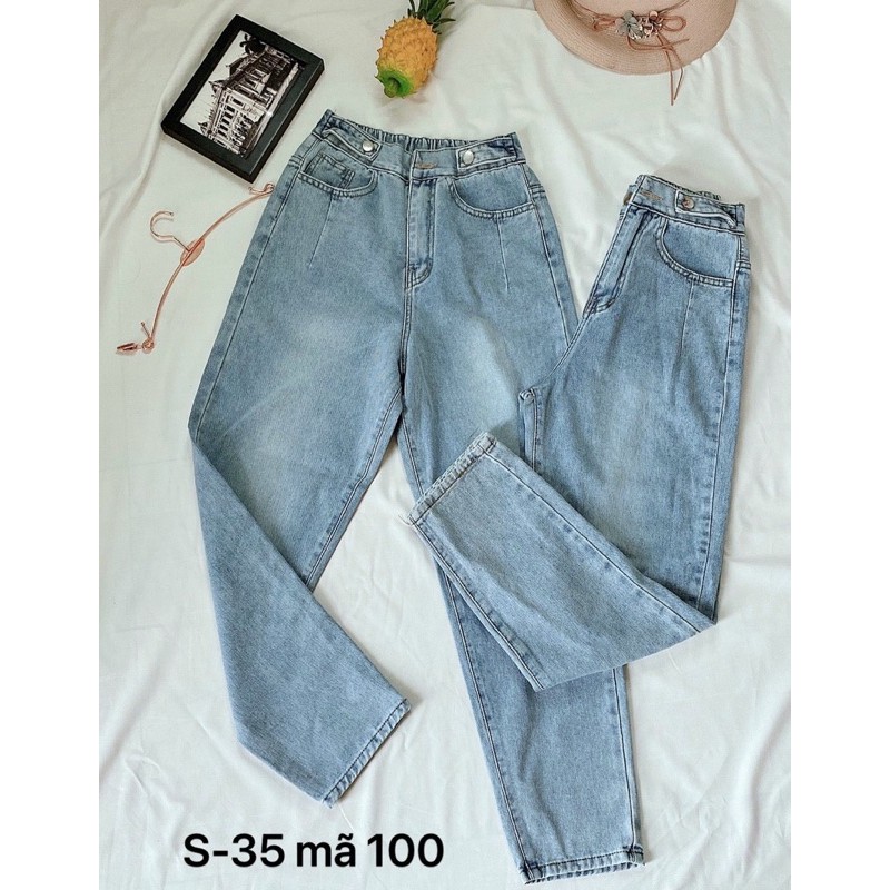 Quần jean baggy nữ MS100 ✈️FREESHIP✈️ Quần jean baggy nữ lưng cao size đại kiểu hàng VNXK bigsize 80kg thời trang 2KJean | BigBuy360 - bigbuy360.vn