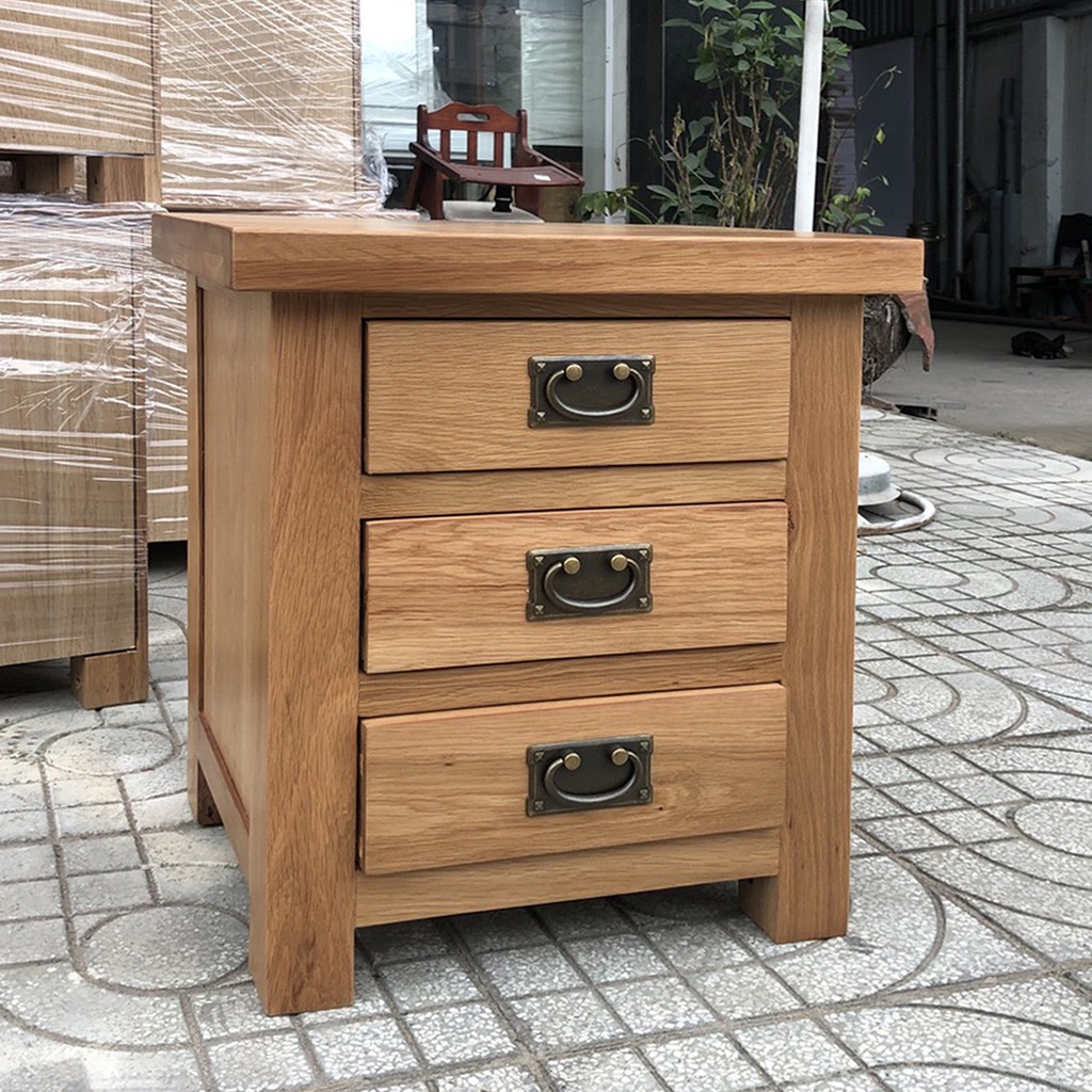 Tủ đầu giường gỗ sồi 3 ngăn kéo SP1535 KT:50x40x56
