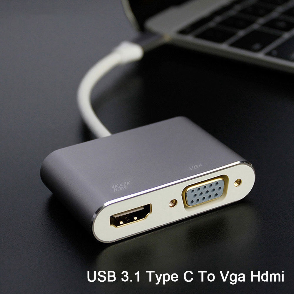 USB C HDMI VGA Adapter Type C to HDMI 4K for Samsung Galaxy S10/S9/S8 Huawei Mate 20/P30 Pro vn