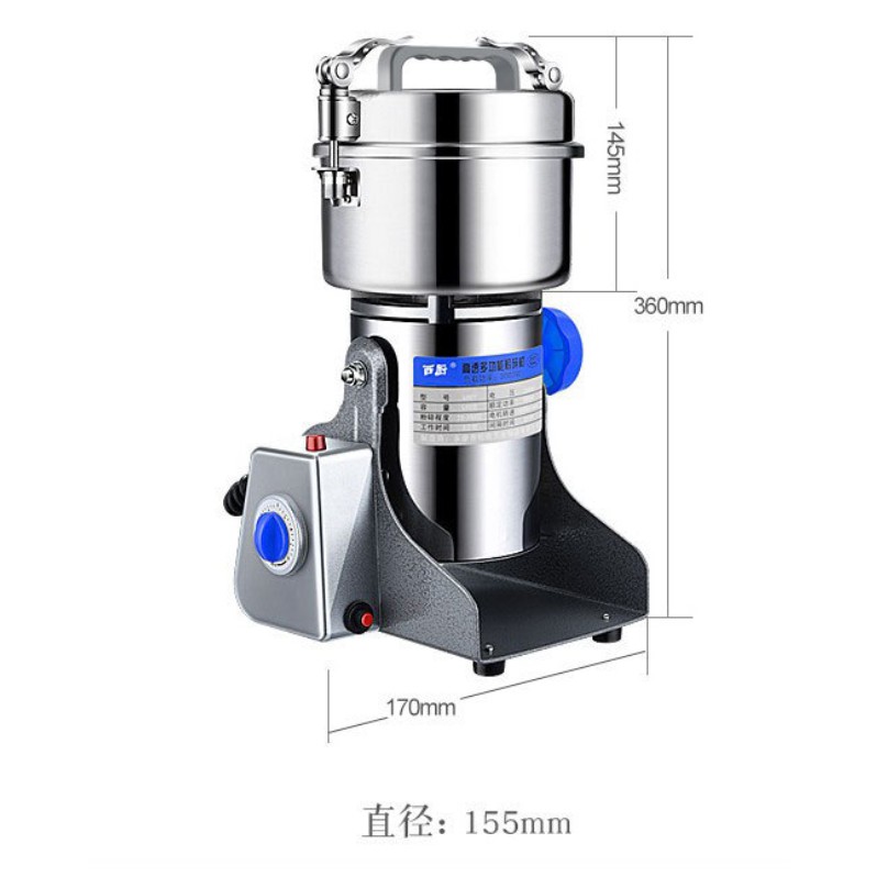 Máy xay, máy nghiền hạt khô đa chức năng siêu mịn các loại hạt, tam thất, gia vị ớt, tiêu các loại- 800Y