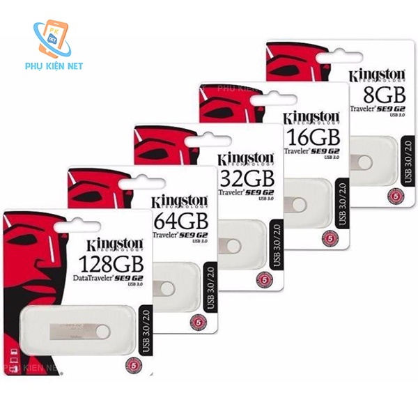 USB Kingston SE9 64Gb/32Gb/16Gb/8Gb/4Gb/2Gb chống nước - Bảo hành 5 NĂM LỖI 1 đổi 1