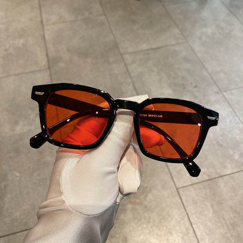 Kính Mát Nhỏ Màu Vàng Thời Trang Đường Phố Hàn Quốc Dành Cho Nam Và Nữ Đi Tiệc