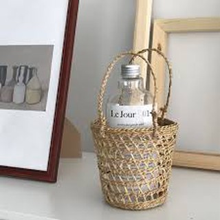Túi cói, giỏ cói đựng bình nước