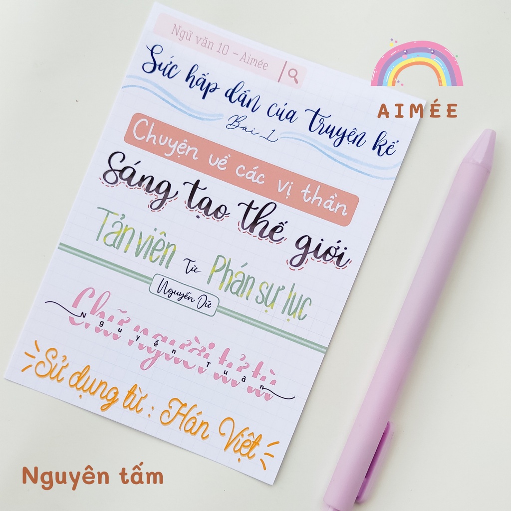 Sticker ngữ văn 10, tiêu đề văn học 10 MỚI  | Aimee