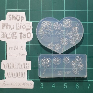 Khuôn hoa hồng 3d nail