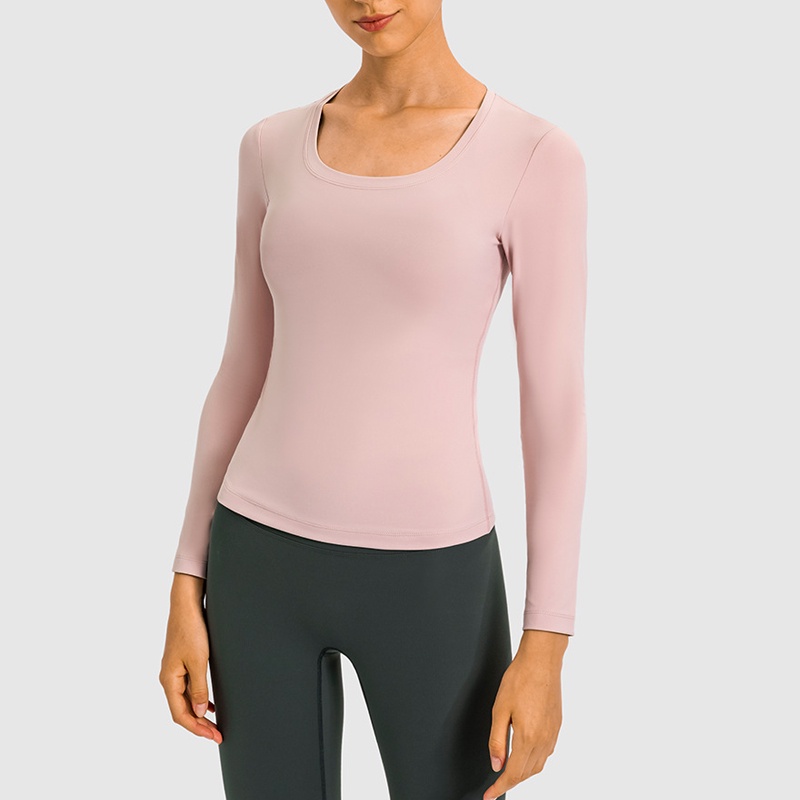 Lululemon mới yoga thể thao dài tay mỏng vừa vặn thoáng khí thoải mái phù hợp mềm mại thể dục top ds130
