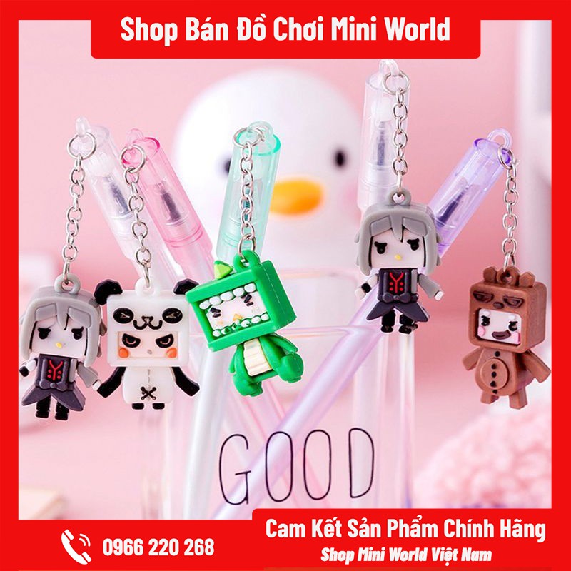 Bút Bi Gel Nắp Gắn Mặt Dây Chuyền Mini World [Gửi Ngẫu Nhiên 1 Chiếc]