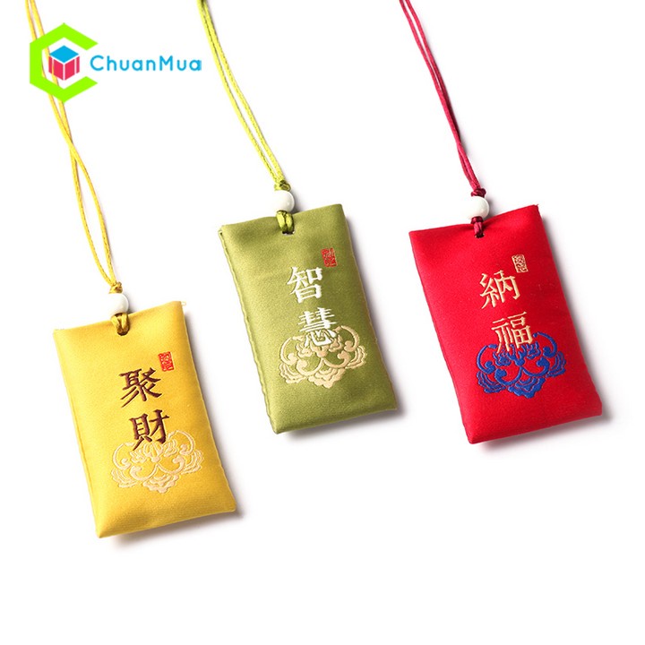 Túi Cát Chu Sa Đỏ Phong Cách Trung Hoa (Thần Sa, Tích Trữ Năng Lượng May Mắn, Treo Xe Ô tô, Balo,...)
