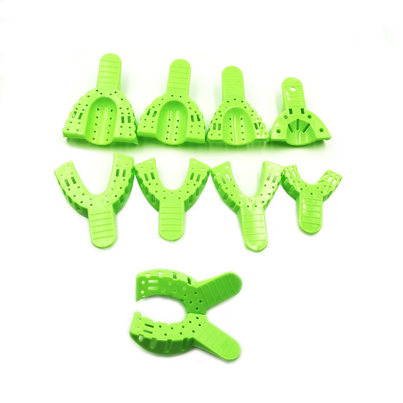 Set 10 Khay Nhựa Màu Xanh Lá Kháng Khuẩn Chịu Nhiệt Độ Cao Cho Nha Khoa