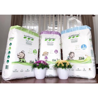 Tã/bỉm dán/quần nateen hữu cơ cao cấp châu âu đủ size dán quần s56/m48/l44/xl/xxl