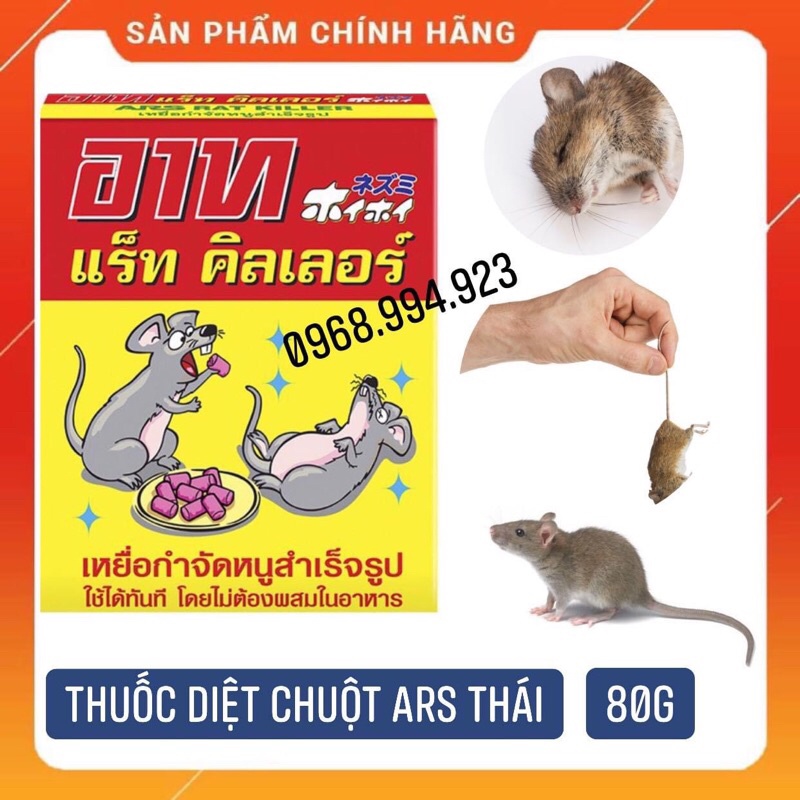 Thuốc Diệt Chuột ARS RAT KILLER 80g (còn ít xả kho)