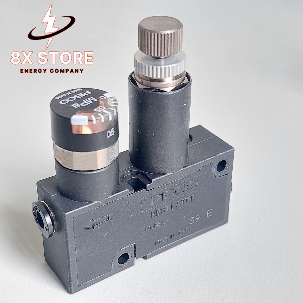 Van tiết lưu điều chỉnh áp suất Pisco RVUM4-4 Có đồng hồ hiển thị áp suất