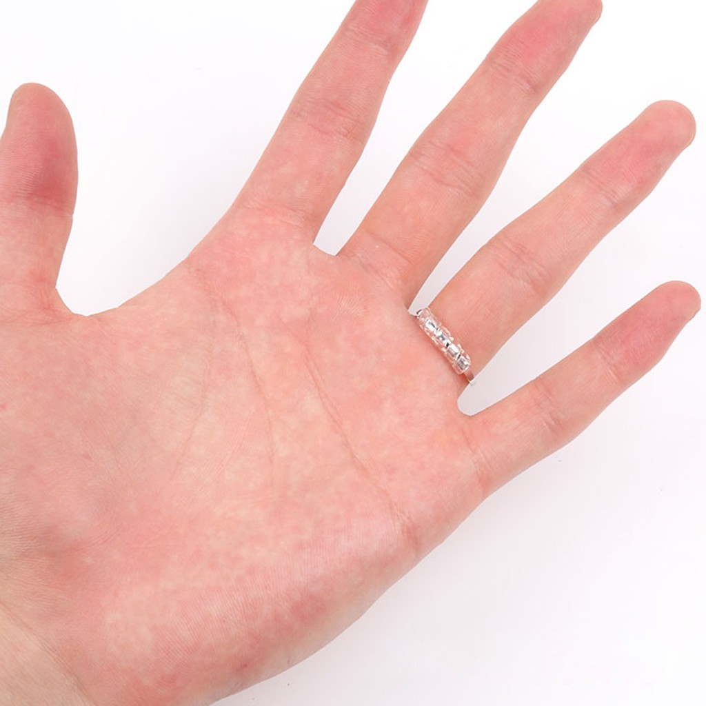 Bộ 10 dây điều chỉnh kích thước nhẫn trong suốt tiện dụng