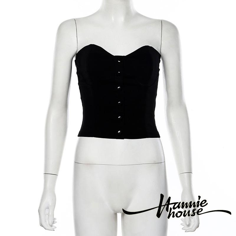 Áo Ống Cổ Thuyền Màu Đen Gợi Cảm Cho Nữ | BigBuy360 - bigbuy360.vn